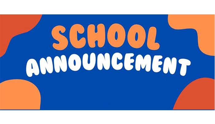 School Announcement Banner