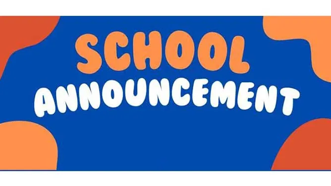 School Announcement Banner